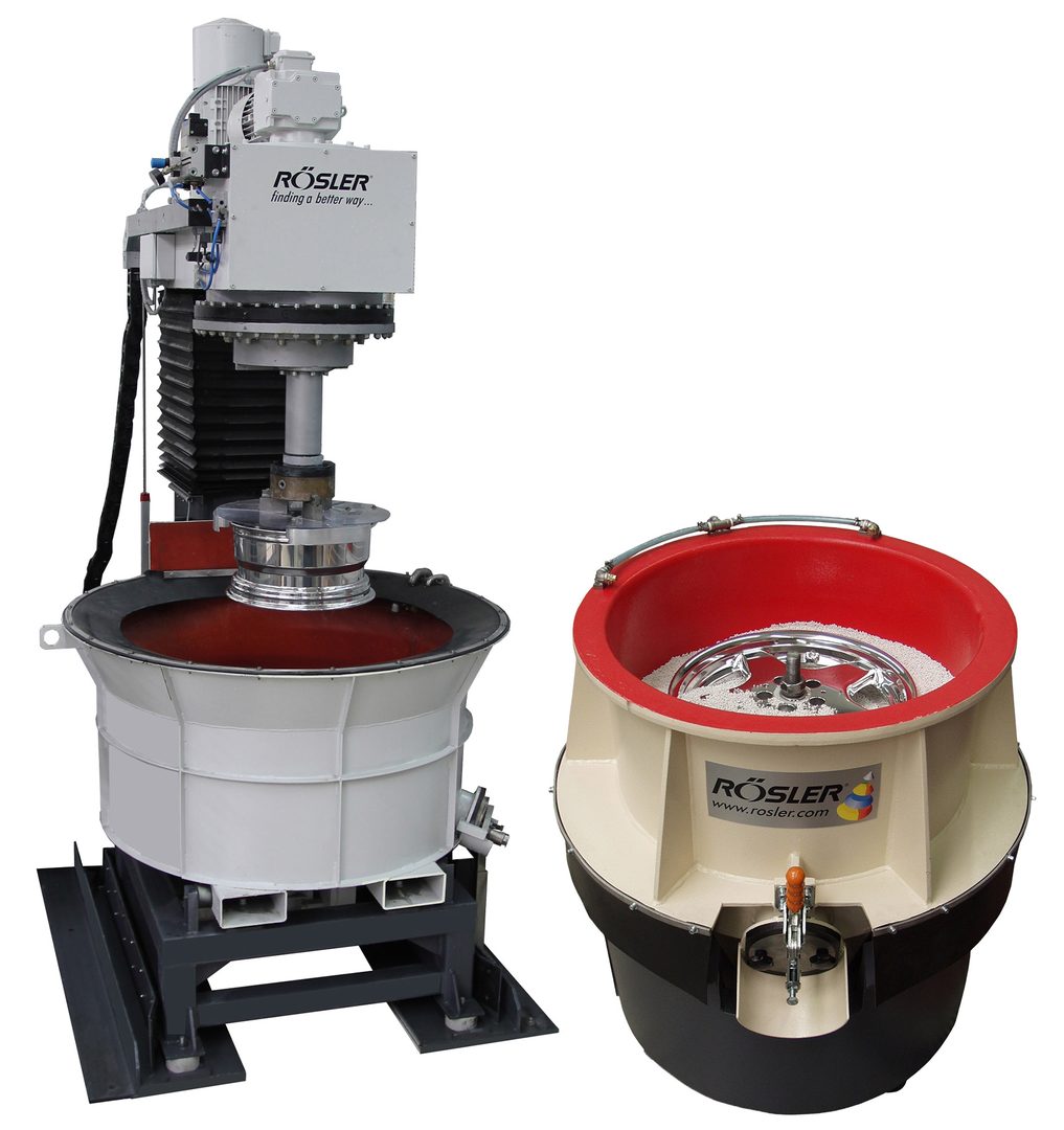Wheel polishing systems: an automated polishing station and a rotary finishing bowl